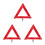 6Pcs Foldable Red ABS Plastic Reflective Car Roadside Safety Triangles 4