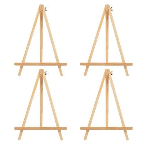 8Pièces Mini Chevalets Bois Khaki Pour Exposition Peinture 1