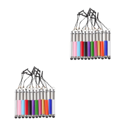 24Pcs Phone Capacitive Pens Assorted Color Smooth Tip Premium Alloy 1