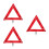 6Pcs Foldable Red ABS Plastic Reflective Car Roadside Safety Triangles 6