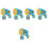 5Pcs Sky-Blue Plastic Electric Bubble Machine Kids Party Bubble Blower 5