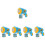 5Pcs Sky-Blue Plastic Electric Bubble Machine Kids Party Bubble Blower 6