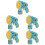 5Pcs Sky-Blue Plastic Electric Bubble Machine Kids Party Bubble Blower 7