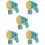 5Pcs Sky-Blue Plastic Electric Bubble Machine Kids Party Bubble Blower 9