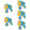 5Pcs Sky-Blue Plastic Electric Bubble Machine Kids Party Bubble Blower 11