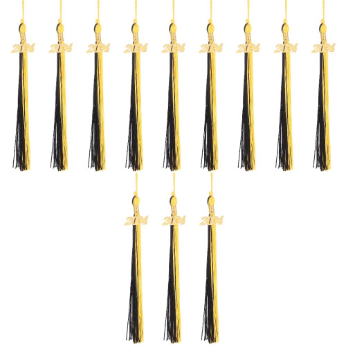 12Pcs Khaki Graduation Tassels Polyester Hanging Decorations for Caps 2