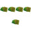 25Pcs Sturdy DIY Artificial Turf Lawn Mat for Sand Table Scene 4