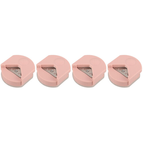 4Pcs Handicrafts Corner Rounder Pink Paper Trimming Tool Sharp Design 2