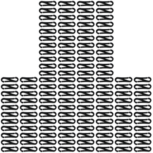 300Pcs Adjustable DIY Mask Strap Hooks Durable Black Plastic Buckles 1