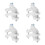 4Pcs White Pom Drain Saddle Clamp for Under Sink Ro 5