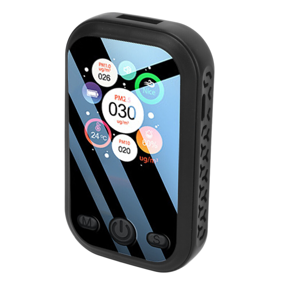 Portable Air Quality Monitor Pm2.5/Pm10/Pm1.0 Lcd Detector, 85X51x17mm Black 9361386381918