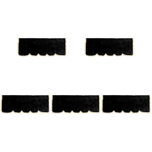 5Pièces Couvre-Clavier Touches Électrique Velours Noir