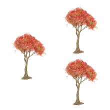 3Pièces Arbres Miniatures En Plastique Pour Projets DIY Maquettes