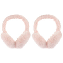 2Pièces Cache-Oreilles Roses En Fausse Fourrure Et Confortables