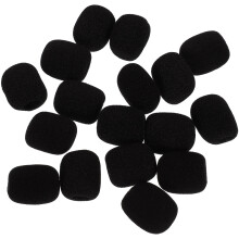 200Pièces Couvre-Micros Noir En Éponge, Bulles Anti-Vent Pour Bureau