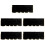 5Pièces Couvre-Clavier Touches Électrique Velours Noir 7