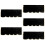 5Pièces Couvre-Clavier Touches Électrique Velours Noir 11