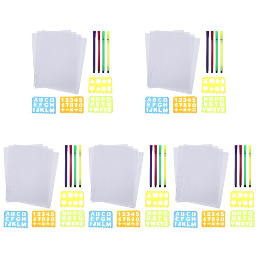 5Sets Waschbare Und Schablonen Für Kinder 1