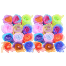 48Pcs Assorted Color Juggling Dance Scarves Soft Gauze for Performance