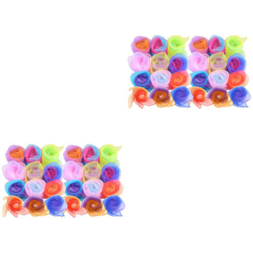 48Pcs Assorted Color Juggling Dance Scarves Soft Gauze for Performance 2