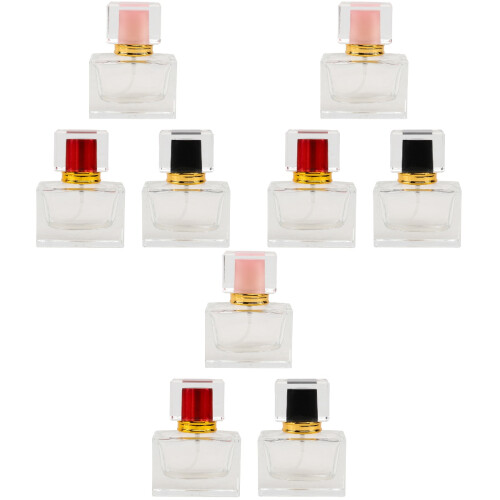 9Pcs Assorted Color Perfume Glass Bottles Refillable Mist Sprayers 2