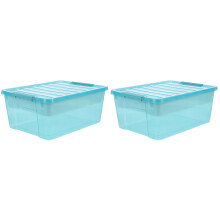 2St Draagbare PP Opbergbox Met Voor Bouwstenen En