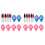 12Sets Ball Line Marker Set Compact Golfbal Marker Zwart Rood 2