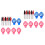 12Sets Ball Line Marker Set Compact Golfbal Marker Zwart Rood 4