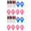 12Sets Ball Line Marker Set Compact Golfbal Marker Zwart Rood 5