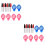 12Sets Ball Line Marker Set Compact Golfbal Marker Zwart Rood 6