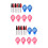 12Sets Ball Line Marker Set Compact Golfbal Marker Zwart Rood 7
