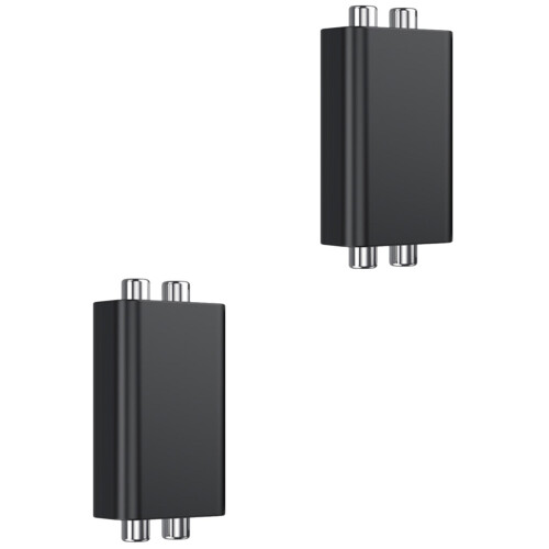 2St Ground Loop Hum Filter Met Robuuste Metalen Aansluiting Voor Audio