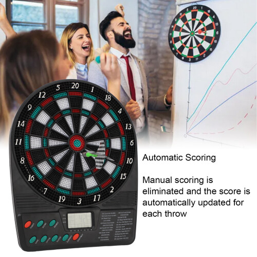 Set di Freccette Elettroniche con Punteggio Automatico, Multiple Modalità di Gioco, Materiale PP 2