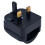 Power Connections SCP-BK-R-5A Black Schuko Plug Converter No Earth Returnable 5A 1