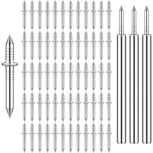 300PCS Double-Headed Skirting Nails - Solid Wood Baseboard Fasteners with Sleeve Tool
