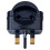 Power Connections SCP-BK-R-5A Black Schuko Plug Converter No Earth Returnable 5A 2
