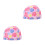 2Stk Kinder Badekappe Nylon Schwimmkappe Wasserdicht Pink 3