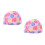 2Stk Kinder Badekappe Nylon Schwimmkappe Wasserdicht Pink 5