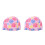2Stk Kinder Badekappe Nylon Schwimmkappe Wasserdicht Pink 7
