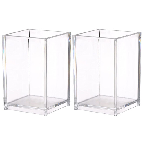 6Stk Stiftehalter Transparent Für Bürobedarf Und Makeup 1
