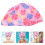 2Stk Kinder Badekappe Nylon Schwimmkappe Wasserdicht Pink 11
