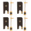 4Ensembles Replacement Mors De Violon Bois Durable Accessoire Avec Vis 6