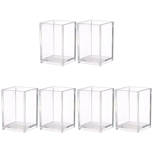 6Stk Stiftehalter Transparent Für Bürobedarf Und Makeup