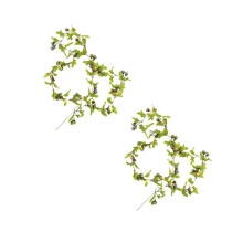 2Pcs Purple Rose Vine Copper Wire String Lights LED Battery Operated