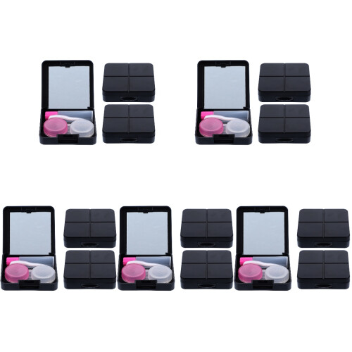 15Sets Contacts Lens Storage Box Portable with Mirror