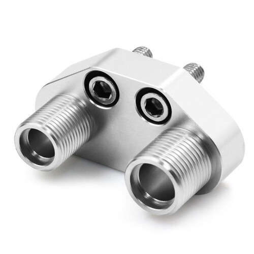 Silver AC Compressor Adapter Fitting Kit for A/C Quick Coupling AC Compressor Connector 2