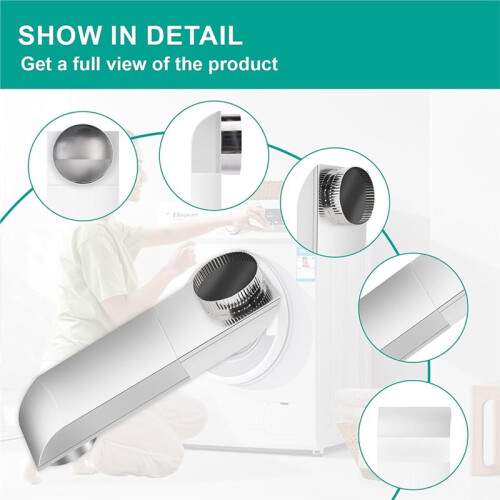 Periscope Dryer Vent Kit Adjustable Telescoping 4 Inch Stainless Steel Low Profile Duct 1