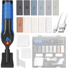 Juego Herramientas para Reparar Pisos Madera, Juego Herramientas para Reparar Muebles con 11 Bloques Cera, Juego Herramientas para Reparar Grietas y