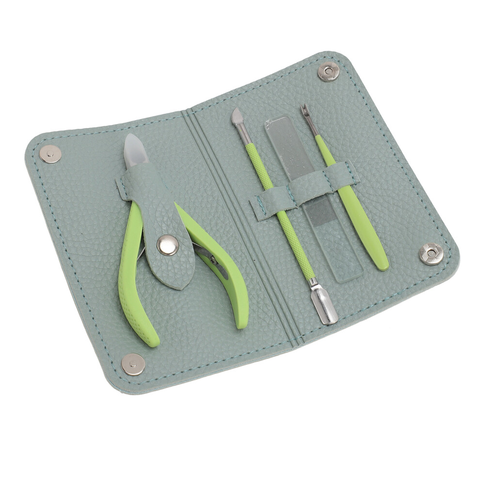 Stainless Steel Nail Clipper Set Portable Manicure Tool Green