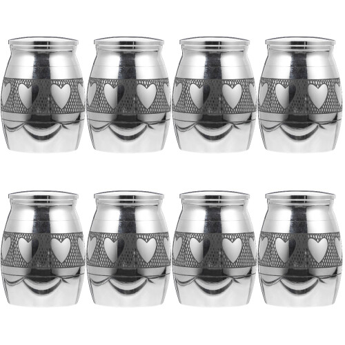 8Stk Tierurne Zur Ascheaufbewahrung Silber, Robust 1